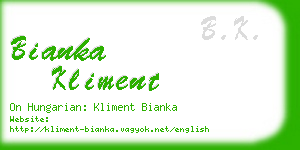 bianka kliment business card